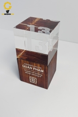 Cúp gỗ - pha lê khắc chữ theo yêu cầu