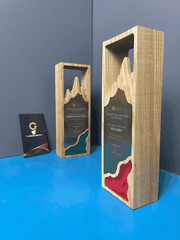 Cúp gỗ kim loại ngành xây dựng