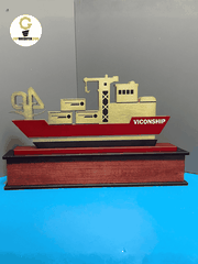 Cúp thiết kế riêng hình con tàu - Viconship