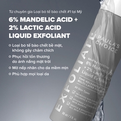 Dung dịch loại bỏ tế bào chết và làm sáng da Skin Perfecting 6% Mandelic Acid + 2% Lactic Acid Liquid Exfoliant