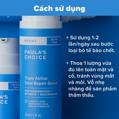 Tinh chất 3 tác động chống lão hóa, mờ thâm nám, giảm nếp nhăn và săn chắc da Resist Triple Active Total Repair Serum 30ml