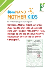 Cốm Nano Mother kids Hỗ Trợ Trị Ho Cho Trẻ Sơ Sinh Từ 6 tháng Tuổi - Tăng Sức Đề Kháng - Tiêu Đờm Giảm Ho - Hỗ Trợ Điều Trị Viêm Họng Viêm Amidan Viêm Phổi do dùng Kháng Sinh lâu ngày - Giảm Ngứa Họng, đau rát họng Khản Tiếng Nine's Beauty Phan An Green (Hộp 20 gói)