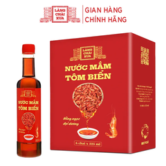 Khuyến mại [Tặng 1 nước tương 125ml] Thùng 6 chai Nước mắm tôm biển Làng Chài Xưa 525ml/chai Hồng Ngọc Đại Dương 300 năm truyền thống Nước Sốt Gia Vị