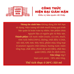 Khuyến mại [Tặng 1 nước tương 125ml] Thùng 6 chai Nước mắm tôm biển Làng Chài Xưa 525ml/chai Hồng Ngọc Đại Dương 300 năm truyền thống Nước Sốt Gia Vị