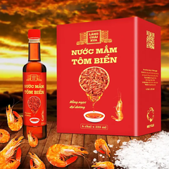 Khuyến mại [Tặng 1 nước tương 125ml] Thùng 6 chai Nước mắm tôm biển Làng Chài Xưa 525ml/chai Hồng Ngọc Đại Dương 300 năm truyền thống Nước Sốt Gia Vị