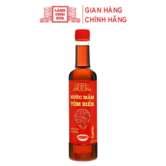 Khuyến mại [Tặng 1 nước tương 125ml] Thùng 6 chai Nước mắm tôm biển Làng Chài Xưa 525ml/chai Hồng Ngọc Đại Dương 300 năm truyền thống Nước Sốt Gia Vị