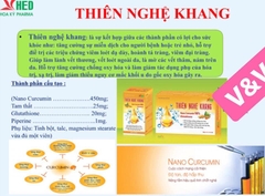 Thiên Nghệ Khang Hỗ trợ Tăng cường hệ miễn dịch Chống oxy hóa Giảm Viêm loét dạ dày hành tá tràng viêm đại tràng giảm tác dụng phụ của hóa trị xạ trị giảm nguy cơ mắc khối u lành vết thương Nines's Beauty Nines Beauty