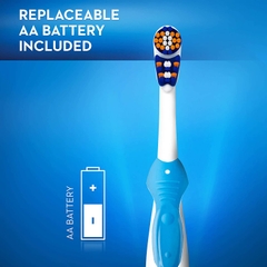 Bàn chải đánh răng điện Oral-B 3D White Action Power Toothbrush chạy pin AA (có thể thay đầu bàn chải) - làm sạch sâu đến từng kẽ răng