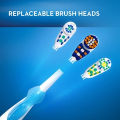 Bàn chải đánh răng điện Oral-B 3D White Action Power Toothbrush chạy pin AA (có thể thay đầu bàn chải) - làm sạch sâu đến từng kẽ răng