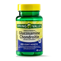 Viên Hỗ Trợ Xương Khớp Spring Valley Glucosamine Chondroitin Triple Strength, 40 viên