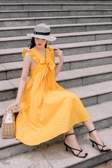 Đầm Sát Nách Tiểu Thư Phối Nơ Tay Bèo Nhẹ Hàng Thiết Kế T74-TK10 (Có Size Lớn)