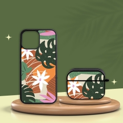 Combo Ốp lưng iPhone và Case AirPods Tropical Oops OPCBA044