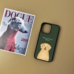 Combo Ốp lưng iPhone và Giá đỡ điện thoại Woof in hình chó Golden Retriever dog Oops OPCBP021