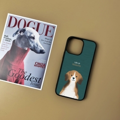 Combo Ốp lưng iPhone và Giá đỡ điện thoại Woof in hình chó Beagle dog Oops OPCBP023