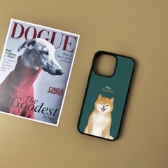 Combo Ốp lưng iPhone và Giá đỡ điện thoại Woof in hình chó Shiba Inu dog Oops OPCBP024