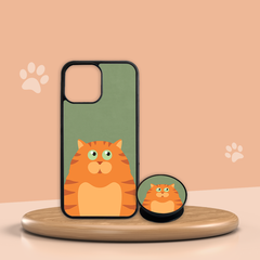 Combo Ốp lưng iPhone và Giá đỡ điện thoại Meow in hình mèo Oops Case OPCBP036
