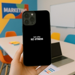 Ốp lưng Unique Case dành cho iPhone in chữ ham sống sợ stress TYPO102 - ảnh 3