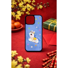Ốp lưng Unique Case dành cho iPhone in hình ngựa may mắn 2026 TẾT Collection ANI086 - nền xanh dương - ảnh 2