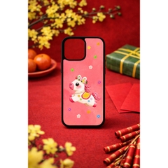 Ốp lưng Unique Case dành cho iPhone in hình ngựa tài lộc TẾT 2026 ANI088 - nền hồng - ảnh 2