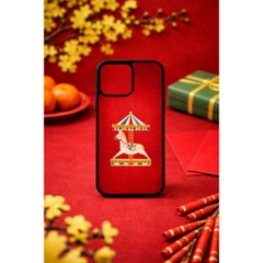 Ốp lưng Unique Case dành cho iPhone Ngựa may mắn Tết Collection 2026 ANI085 - vòng quay ngựa gỗ nền đỏ - ảnh 2
