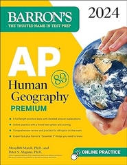 AP Human Geography Premium, 2024: 6 Practice Tests + Comprehensive Review + Online Practice (Barron's AP) Premium Edition