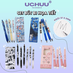 Set Bút Bi Họa Tiết