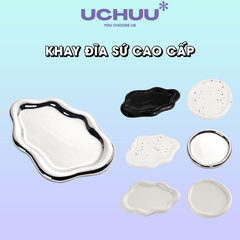 Khay Sứ Viền Dày