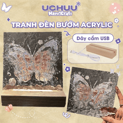 Tranh Đèn Bướm Acrylic