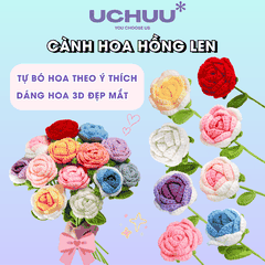 Cành Hoa Hồng Len