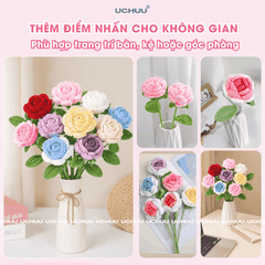 Cành Hoa Hồng Len