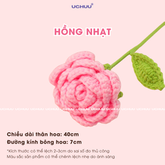 Cành Hoa Hồng Len