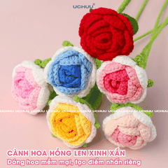 Cành Hoa Hồng Len