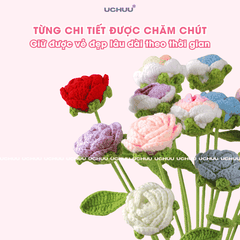 Cành Hoa Hồng Len