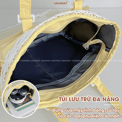 Túi Vải Viền Ren