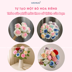Cành Hoa Hồng Len