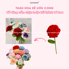 Cành Hoa Hồng Len