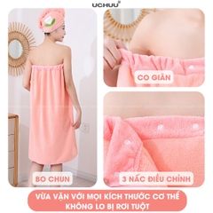 Khăn Tắm Quấn Thêu Hình