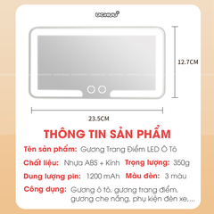 Gương Trang Điểm LED Ô Tô