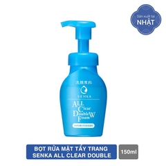 Bọt tẩy trang senka dưỡng da sáng mịn All Clear Double W Foam 150ml