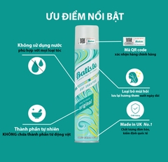 Dầu Gội Khô Batiste Dry Shampoo 200ml