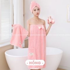[Bộ 5 Món] Set Khăn Tắm Quấn