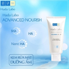 Sữa Rửa Mặt Sạch Sâu Dưỡng Ẩm Hada Labo Advanced Nourish Cleanser 80g