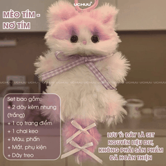 Set Móc Khoá Mèo Bông