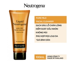 Gel Rửa Mặt Neutrogena Liquid Pure Mild Facial Cleaner 100ml