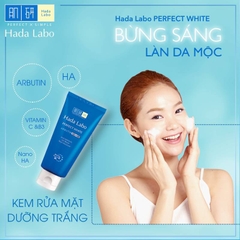 Sữa Rửa Mặt Trắng Da Hada Labo Perfect White Cleanser 80g