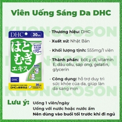 Viên Uống Trắng Da DHC Adlay Extract Nhật Bản