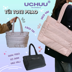 Túi Tote Phao UCHUU Chần Bông, Túi Công Sở Đeo Vai Phong Cách Hàn Quốc Đựng Laptop Đi Học, Du Lịch