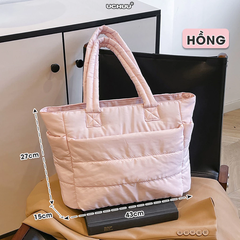Túi Tote Phao UCHUU Chần Bông, Túi Công Sở Đeo Vai Phong Cách Hàn Quốc Đựng Laptop Đi Học, Du Lịch
