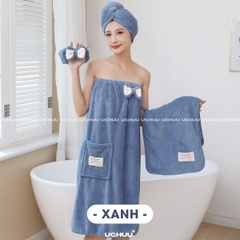 [Bộ 5 Món] Set Khăn Tắm Quấn