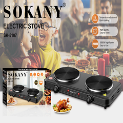 Bếp điện đôi đa năng SOKANY 2000W chuyên đun nước, hầm cháo, hơ lá trầu…